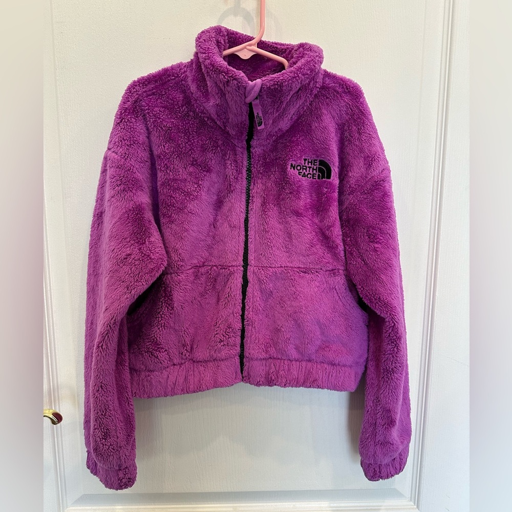North Face Girls Fuzzy Osolita Jacket Small 7/8 Purple